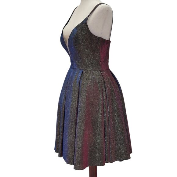 NWT Women's Short Iridescent Sparkle Dress Color Changing - Picture 5 of 5